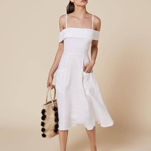 Reformation Dresses & Skirts - Reformation Jaclyn Off the Shoulder Midi Dress